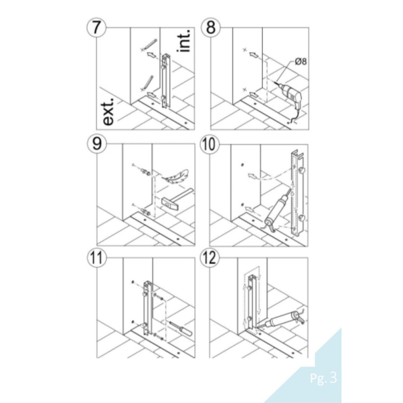 Barrière Anti-Inondation en Aluminium pour Porte et Garage Kit Montage