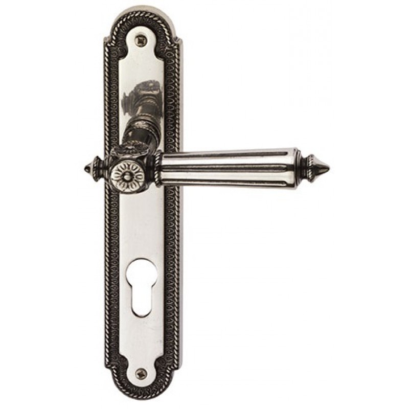 Patrizio Classique PFS Pasini pour Poignée de porte en laiton sur la plaque