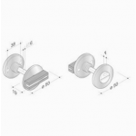 PBA 2001.YOD.CH des plaques d'égout Paire de bois et de l'acier inoxydable AISI 316L