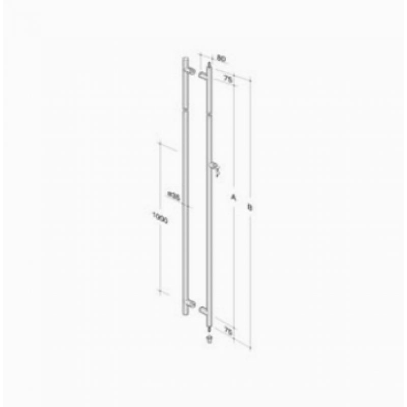 PBA acier inoxydable Poignée 200C AISI 316L avec serrure Incorporated