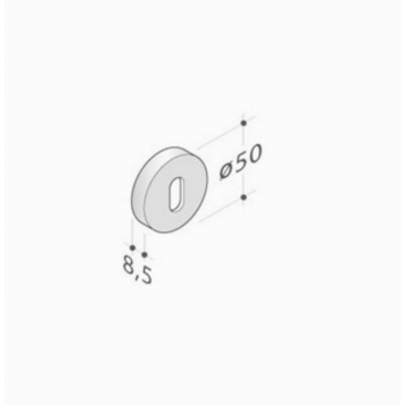PBA 2001.IT.Y Bocchette Couple rectangulaire en acier inoxydable