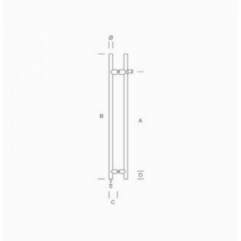 Poignée PBA KLD-Y en acier inoxydable AISI 316L avec serrure Incorporated