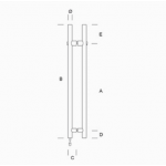 PBA KLS.Y01.0000 Poignée en acier inoxydable AISI 316L avec serrure Incorporated