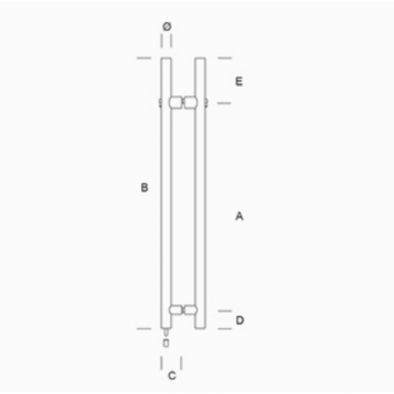 PBA KLS.Y01.0000 Poignée en acier inoxydable AISI 316L avec serrure Incorporated