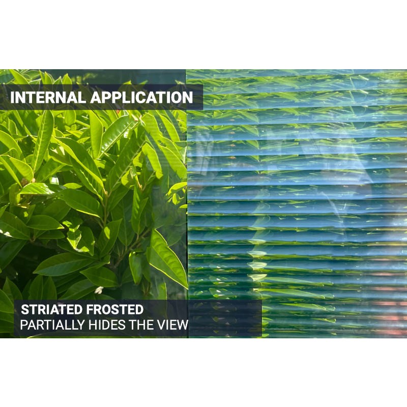 Film pour Vitrage Rayé Reflectiv STR 06 Privacy Distorsion Image