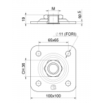 Petite assiette réglable pour Cardini porte battante Combiarialdo