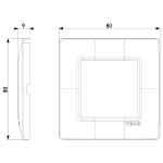 Plaque 2 Modules Plana Vimar 14642 80x80x9 mm Coloris au Choix