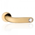 Cristal point port poignée d'or pur de Rosetta avec cristal Swarovski Linea Cali design