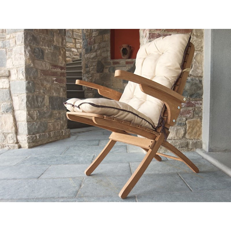 Fauteuil en Bois Creta Losa avec Coussin Imperméable