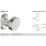 Bouton Acier Inoxydable pour Porte Fixe Reguitti Inox Piano S