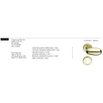 Idra Arieni 151/C Bouton de Porte Tournant Ø50 mm Laiton