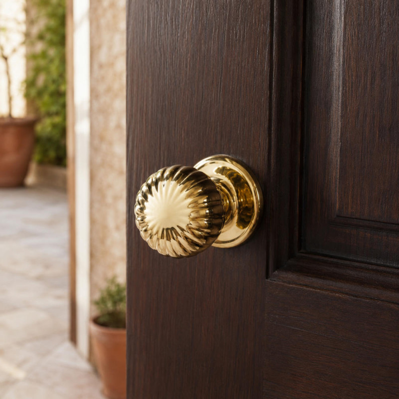 Margherita Arieni 127 Bouton de Porte Ø70 mm en Laiton
