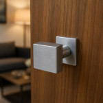 Bouton de Porte Carré Arieni 906 60x60 mm avec Rosace 50x50 mm