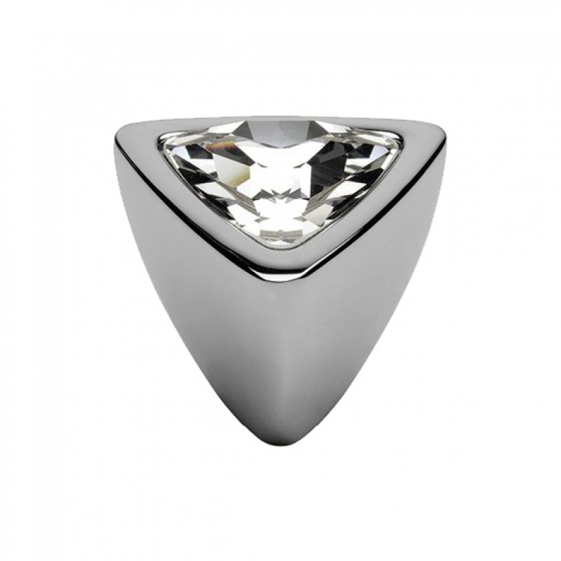 bouton mobile Linea Cali Cristal COMET PB CR avec Swarowski Chrome poli
