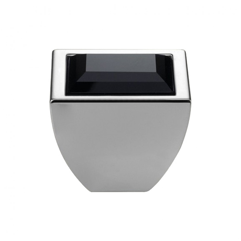 bouton mobile Linea Cali Cristal Elios Swarowski® cristal Jet Black Chrome Poli