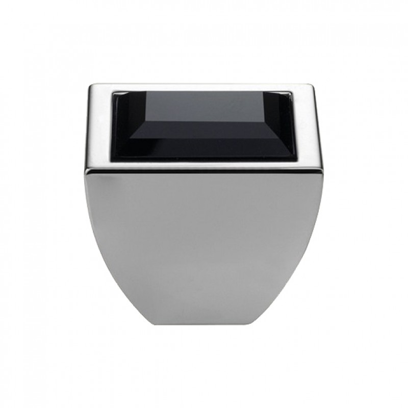 bouton mobile Linea Cali Cristal Elios Swarowski® cristal Jet Black Chrome Poli
