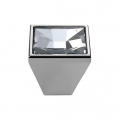 Mobile Linea Cali Mirror PB bouton avec Chrome poli de cristaux