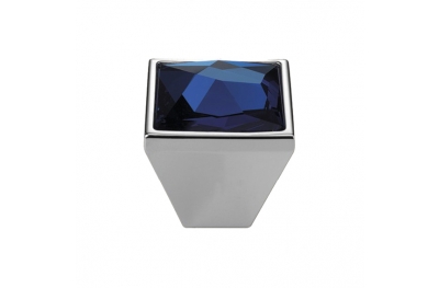 Bouton Linea Cali mobile Pop Art PB avec cristaux bleu Swarowski® chrome poli