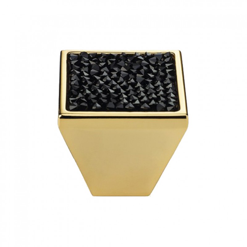 Mobile Linea Cali Rocks PB bouton avec cristaux noirs Swarowski® Oro Zecchino