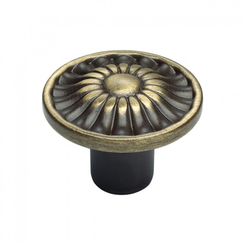 Knob Mobile Line Vintage Cali DAISY PB Brass Bronzed Satin