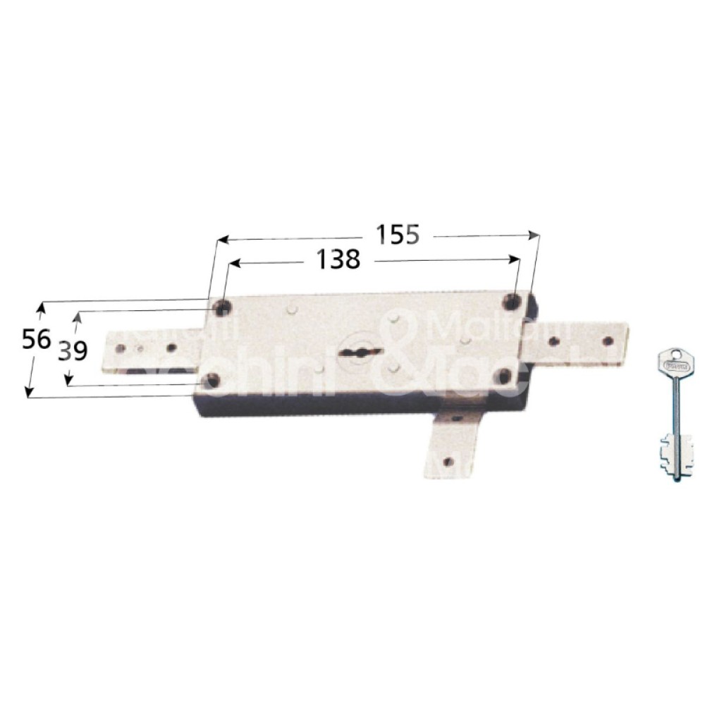 Potent 1630 Serrure pour Volet Triple Trou et Double Panneton