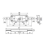 Potent 1630 Serrure pour Volet Triple Trou et Double Panneton