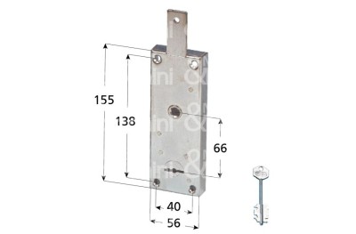 Potent 1640 Serrure pour Porte Basculante à Double Panneton