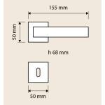 Prisma Linea Calì Poignée de Porte en Forme de Losange