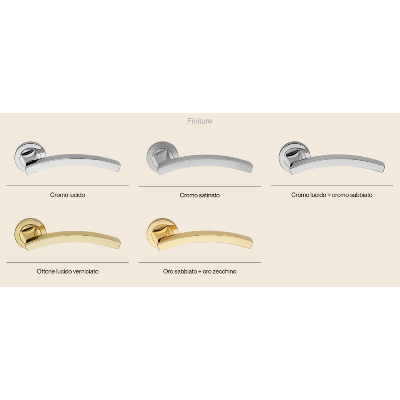 Profilo Linea Calì Poignée de Porte avec Rosace Design Intemporel