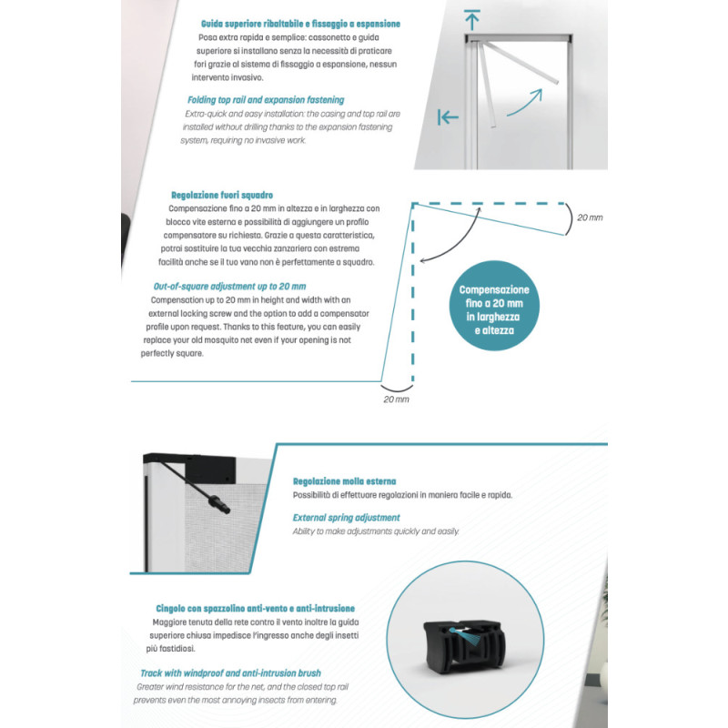 Proxima Effezeta Moustiquaire Latérale avec Guidage à Chenilles