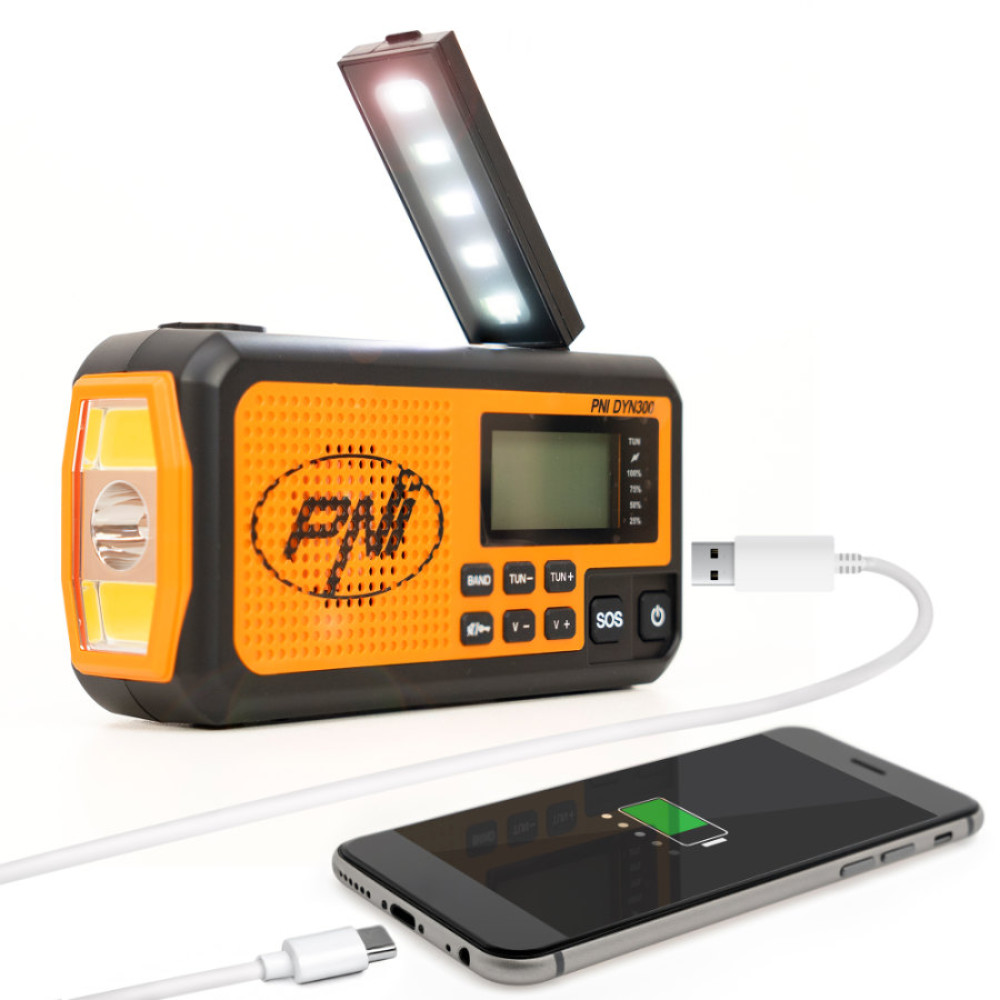 Radio d'Urgence Batterie Externe Solaire 4000 mAh Dynamo