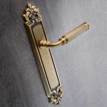 Epoque forme série Rania Poignée de porte sur la plaque Frosio Bortolo Slotted