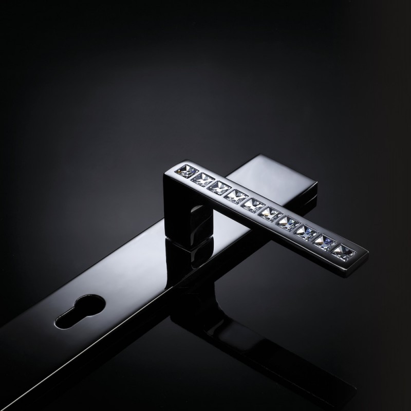 Reflex Poignée sur la Plaque pour Porte Linea Calì Crystal