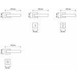 Reflex Plaqué Or Poignée de Porte sur Rosette Linea Calì Crystal
