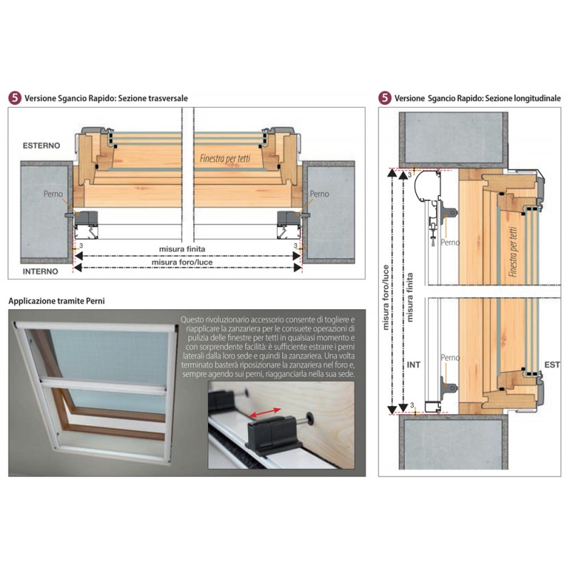 Revolux par Bettio Quick Release Clic-Clac 40 pare-brise vertical Printemps