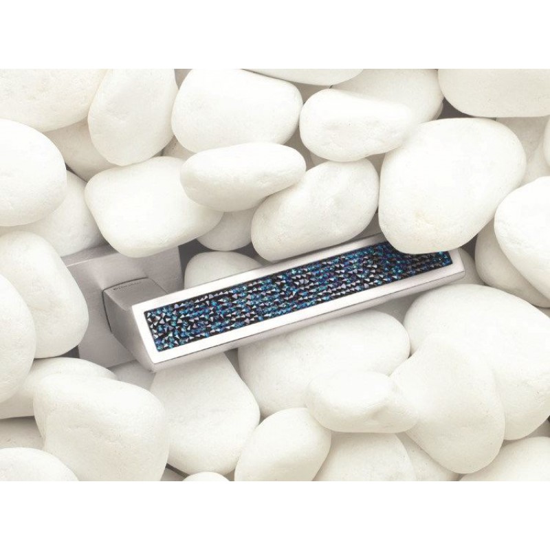 Riflesso Blue Rocks Poignée de Porte sur Rosette Linea Calì Crystal