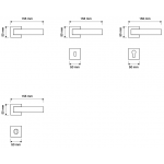 Riflesso Blue Rocks Poignée de Porte sur Rosette Linea Calì Crystal