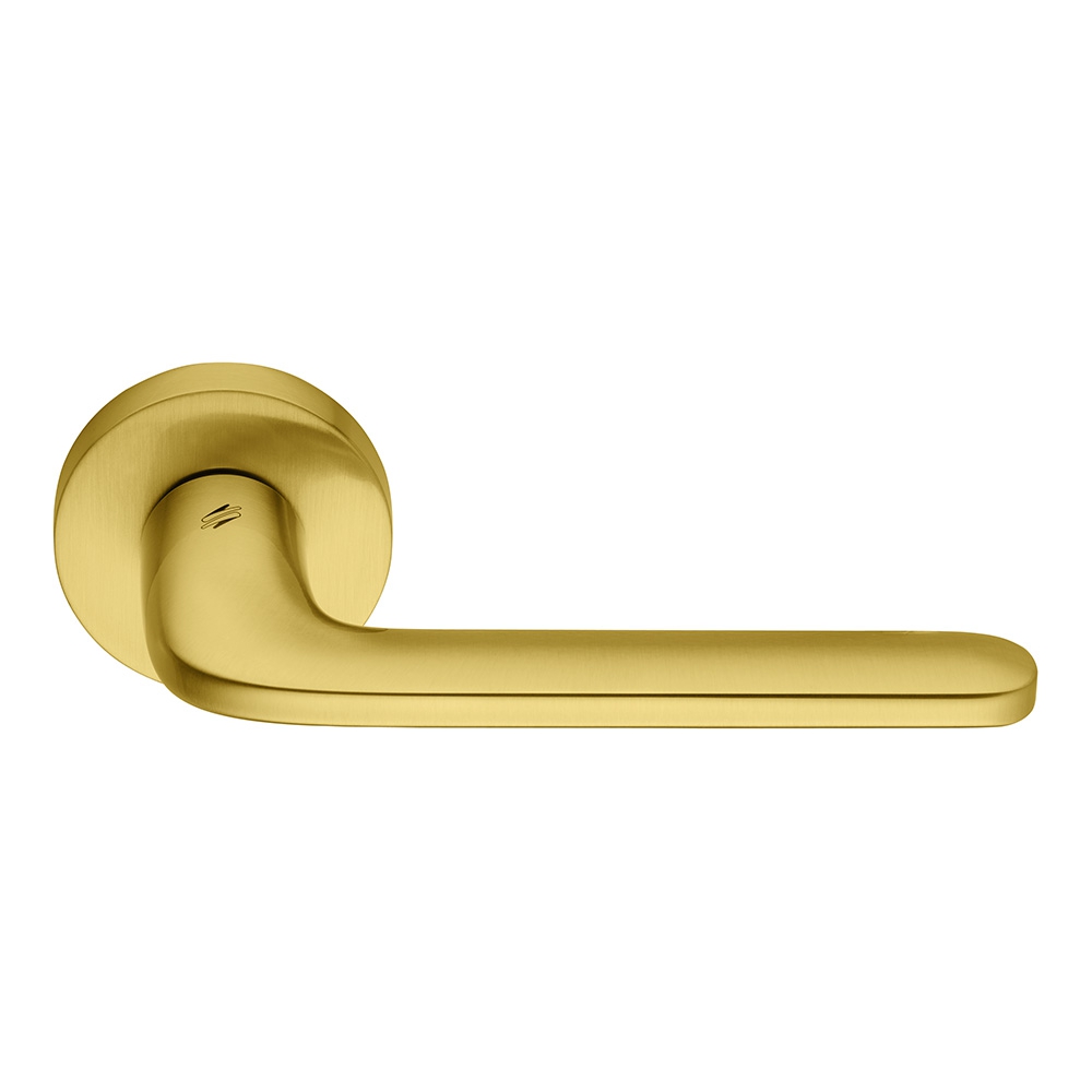Poignée de porte Roboquattro Oromat sur rosette de style moderne et actuel de Colombo Design