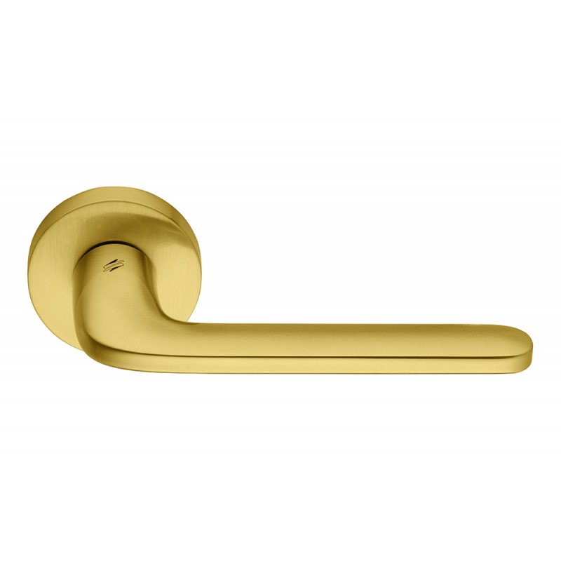 Poignée de porte Roboquattro Oromat sur rosette de style moderne et actuel de Colombo Design