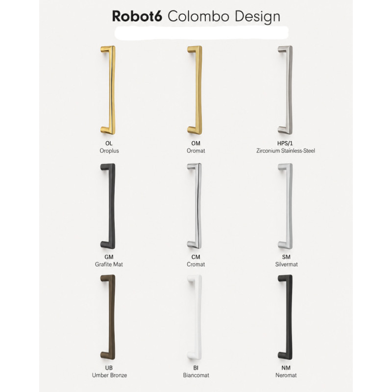 Robot6 Colombo Design Poignée de Tirage pour Porte en Laiton sans Rosaces