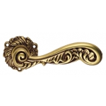 Rococò Or Française Poignée de Porte sur Rosette Linea Calì Vintage