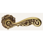 Rococò Or Française Poignée de Porte sur Rosette Linea Calì Vintage