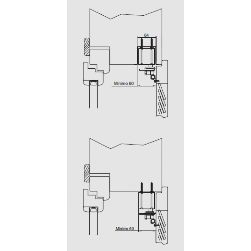 S TEL Double Anta 115-150cm 230Vac Chiaroscuro Automatisation pour Volets