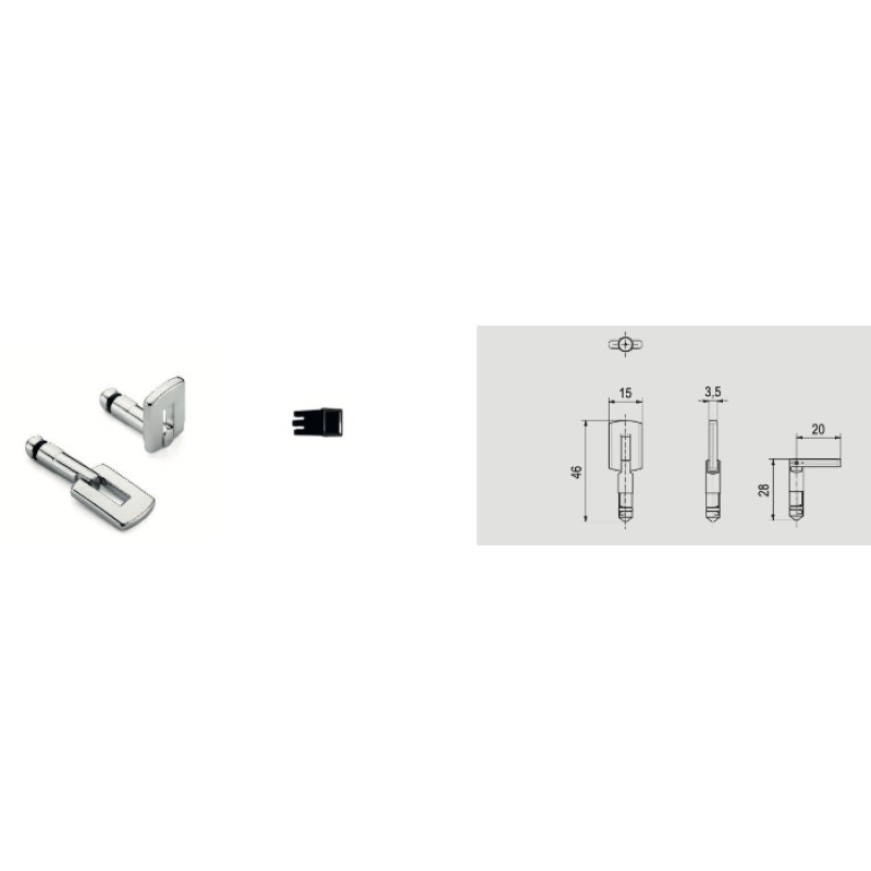Serrure pour Portes Coulissantes en Bois avec Frein Reguitti S01SR50T