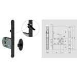 Serrure pour Portes Coulissantes en Bois avec Frein Reguitti S01SR50T