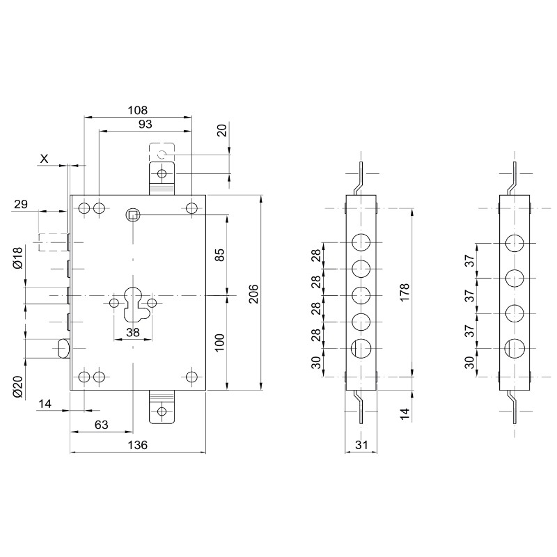 Serrure Cipierre SL128/60 Softlock Entry 60 pour Portes Blindées