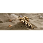 Shell Mesh Plaqué Or Poignée de Porte sur Rosette Linea Calì Crystal