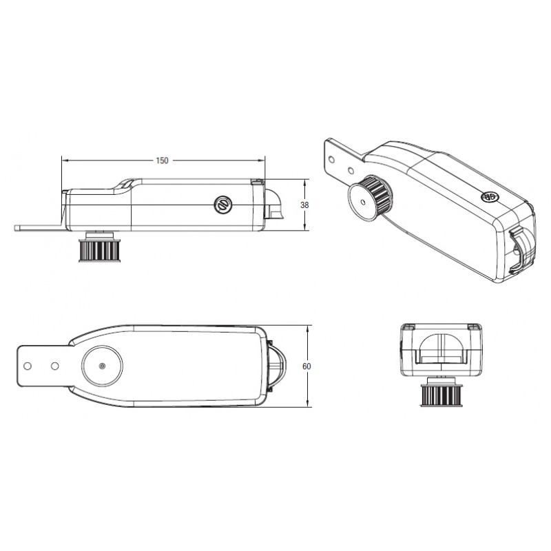 Slide 80 230Vac Chiaroscuro Kit Automatismes pour Volets Max 160Kg