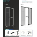 Smart Primed Moustiquaire Plissée en Aluminium à Ouverture Latérale