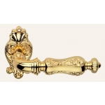 Soleil Plaqué Or Poignée de Porte sur Rosette Linea Calì Vintage